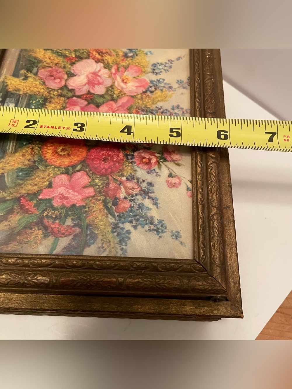 Vintage Wooden Jewelry Box Gustave Wiegand Lithograph Mirror - Picture 10 of 11